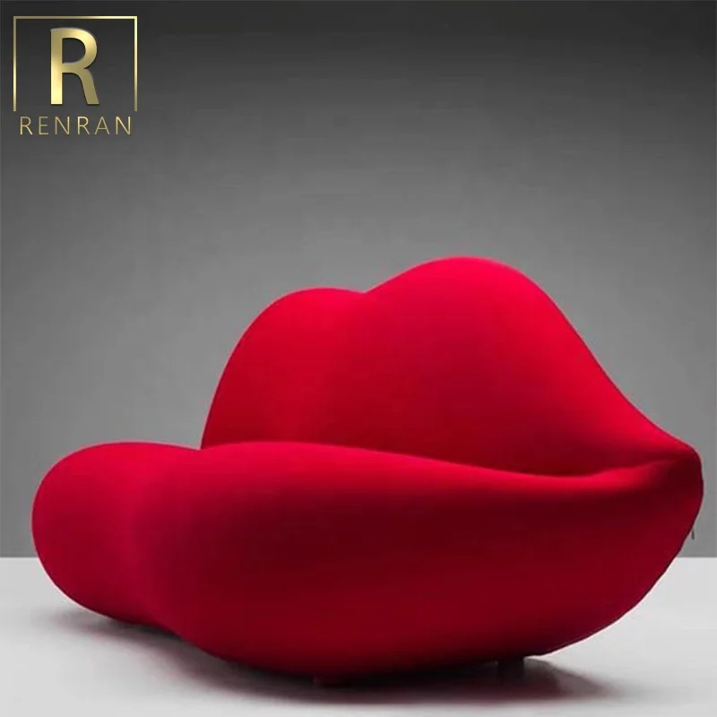 latest living room sofa design red lip sofa designer personality creative modern minimalist living room fabric sectional sofa