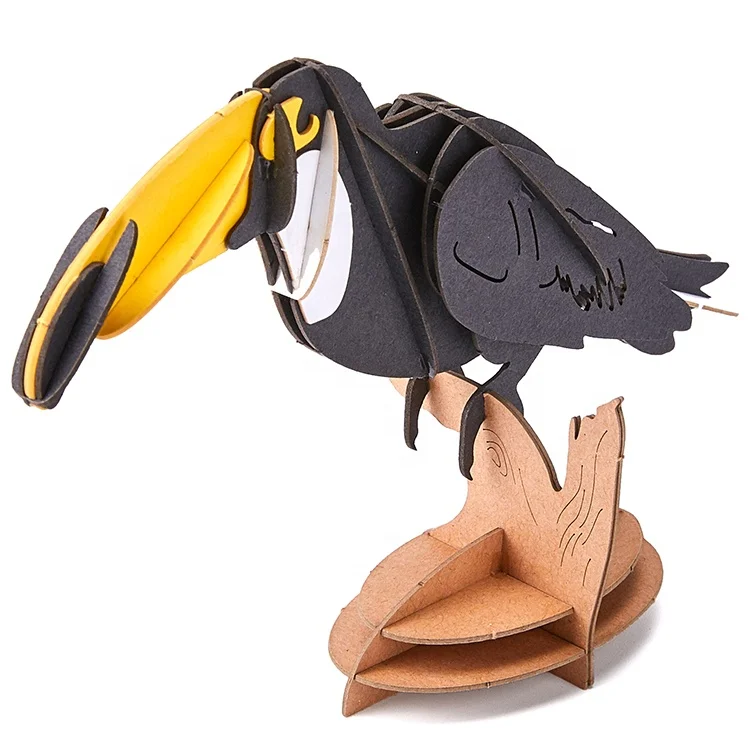 
Cheap DIY learning toys bird 3d hornbill paper model puzzle puzzles 