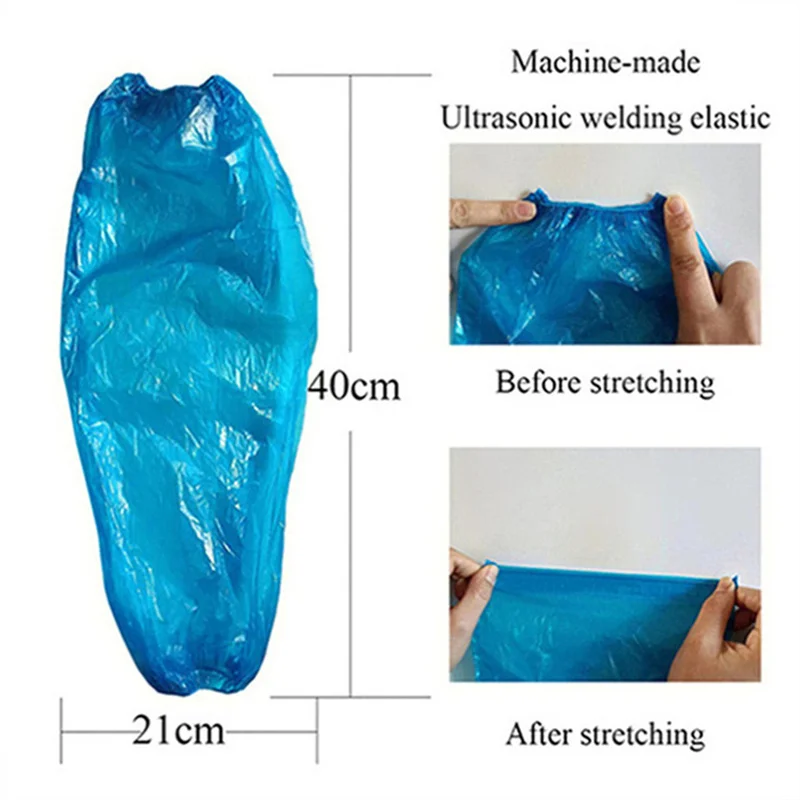 Manufacturer Wholesale Custom Colorful Arm Disposable PE CPE Plastic Waterproof Transparent Sleeve Cover