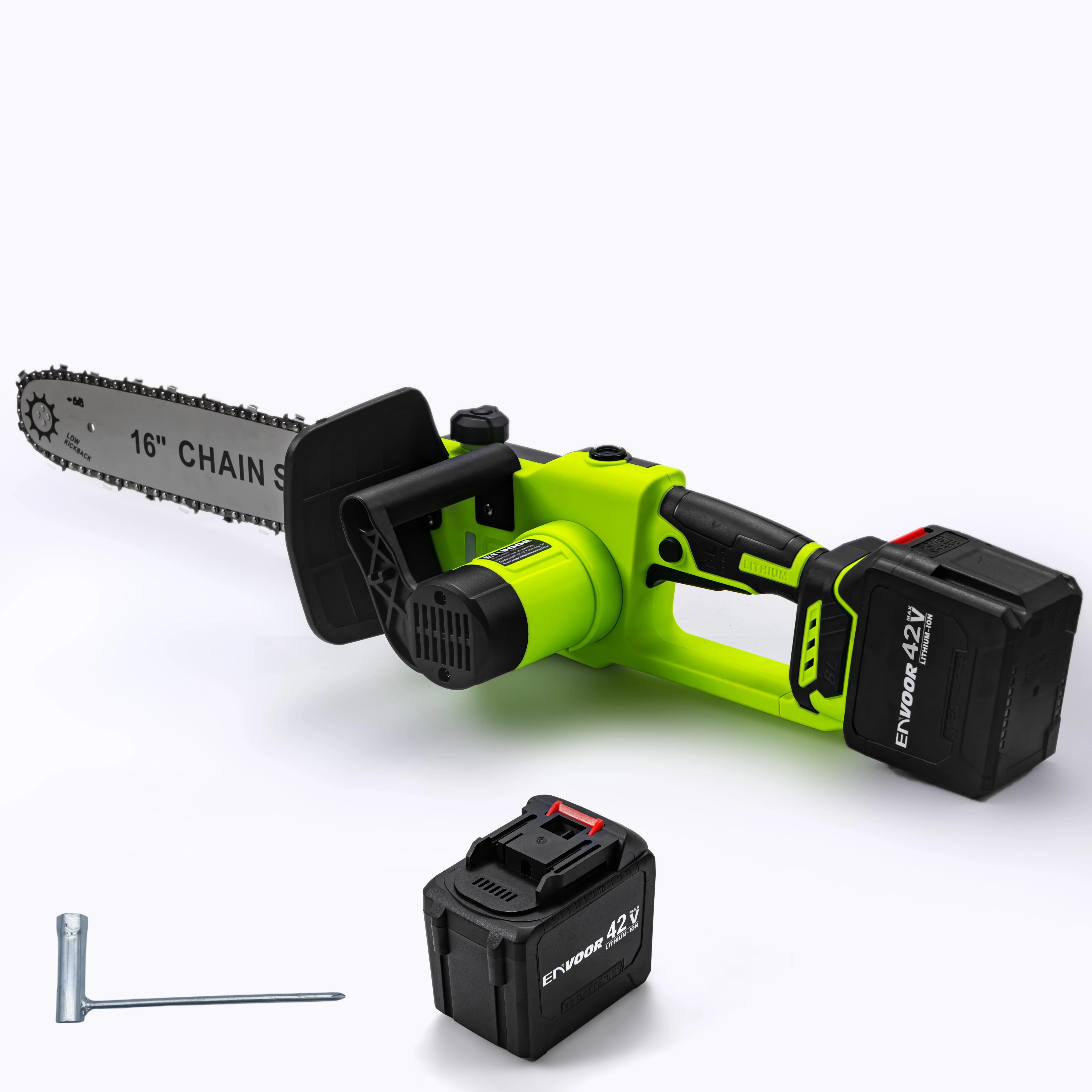 Good Price 16 Inch Battery Tool Cordless Chainsaw Machine Wood Cutting Machine Garden Electric Power Chain Saws