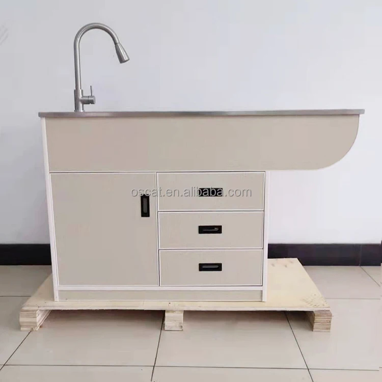OSCAT  Good Price 304 Stainless Steel Veterinary Surgery Table Veterinary Equipment Vet Disposal Table For Clinic