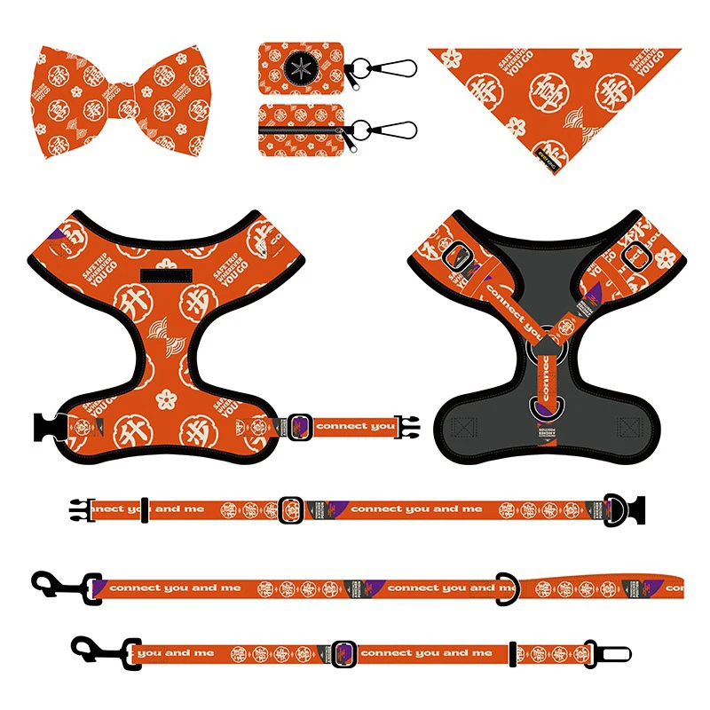 Custom Obroza psa hundehalsband luxus luxury pet supplies pet carriers nylon Dog collar and leash set Harness set