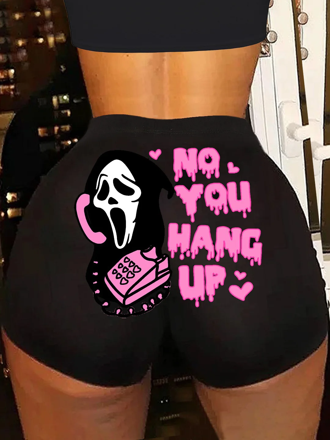 Wholesale Cheapest Printed Plus Size  Women Summer Hot Snack Shorts Candy Sets Snickers Snack Shorts