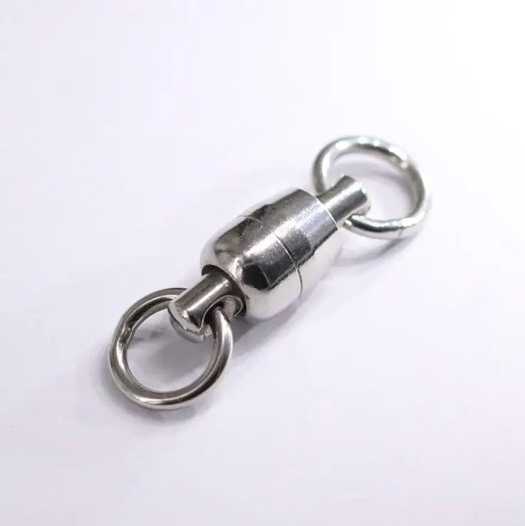 New design 0#-10#  stainless steel Ball bearing swivel with solid ring fishing accessories