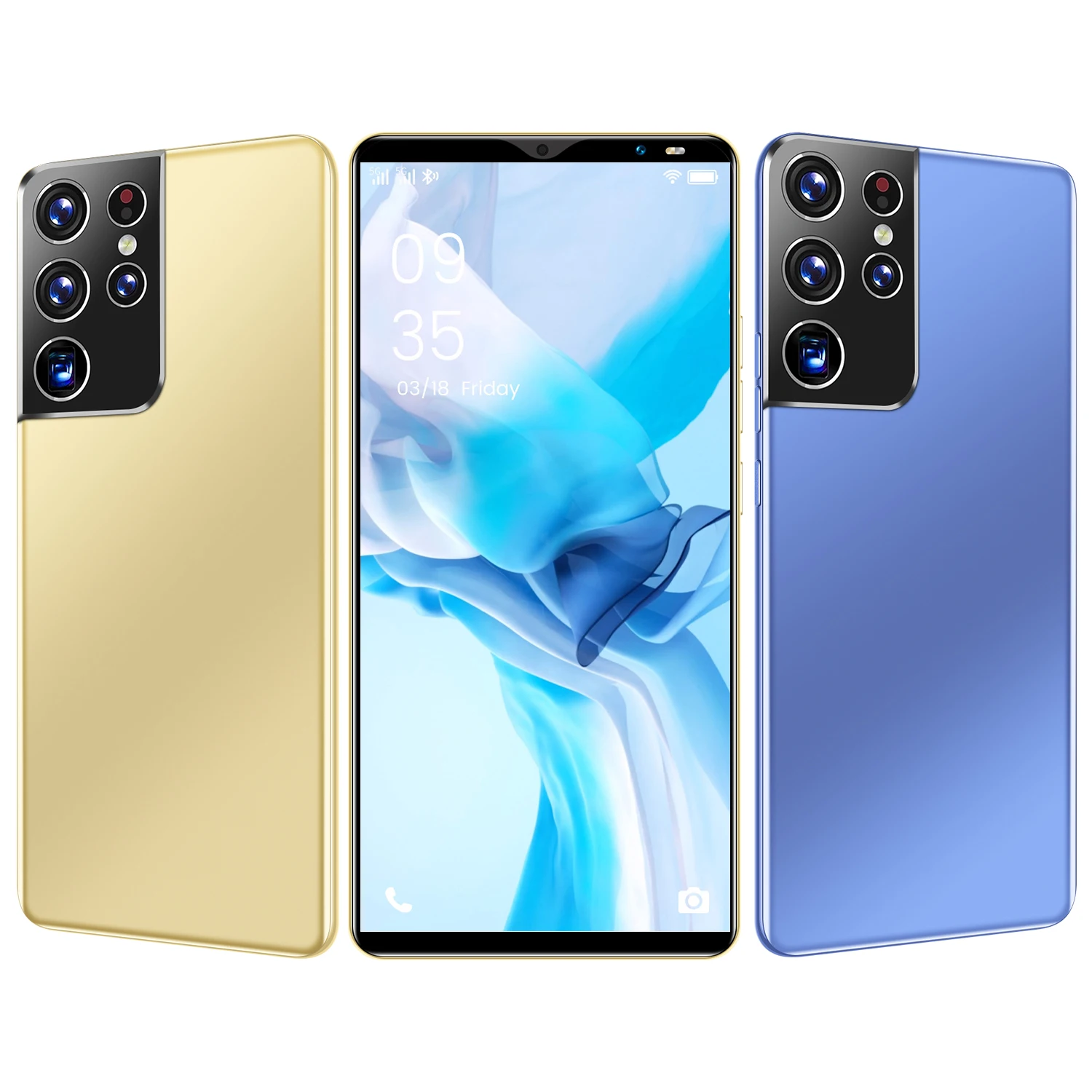  2021 новейшая Горячая Настройка Android смартфон S21 U 5 8 дюймов 4800 мА/ч ГБ + 128 Гб большой объем памяти также GSM 5G чехол для мобильного