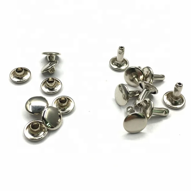 High quality China rivet manufacture 9mm custom nickel double side metal rivets for shoes