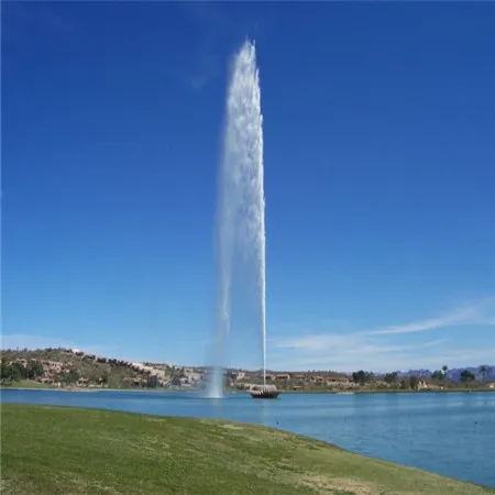 Outdoor Air Gas Explosion Modern Water Features Large 100 Meters Vertical Water Fountain