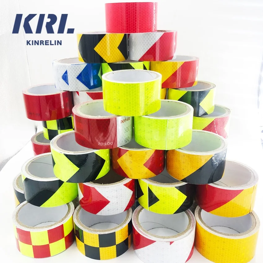 Colorful Fluorescent 5cm x 45.7m Truck Trailer Reflective Tape