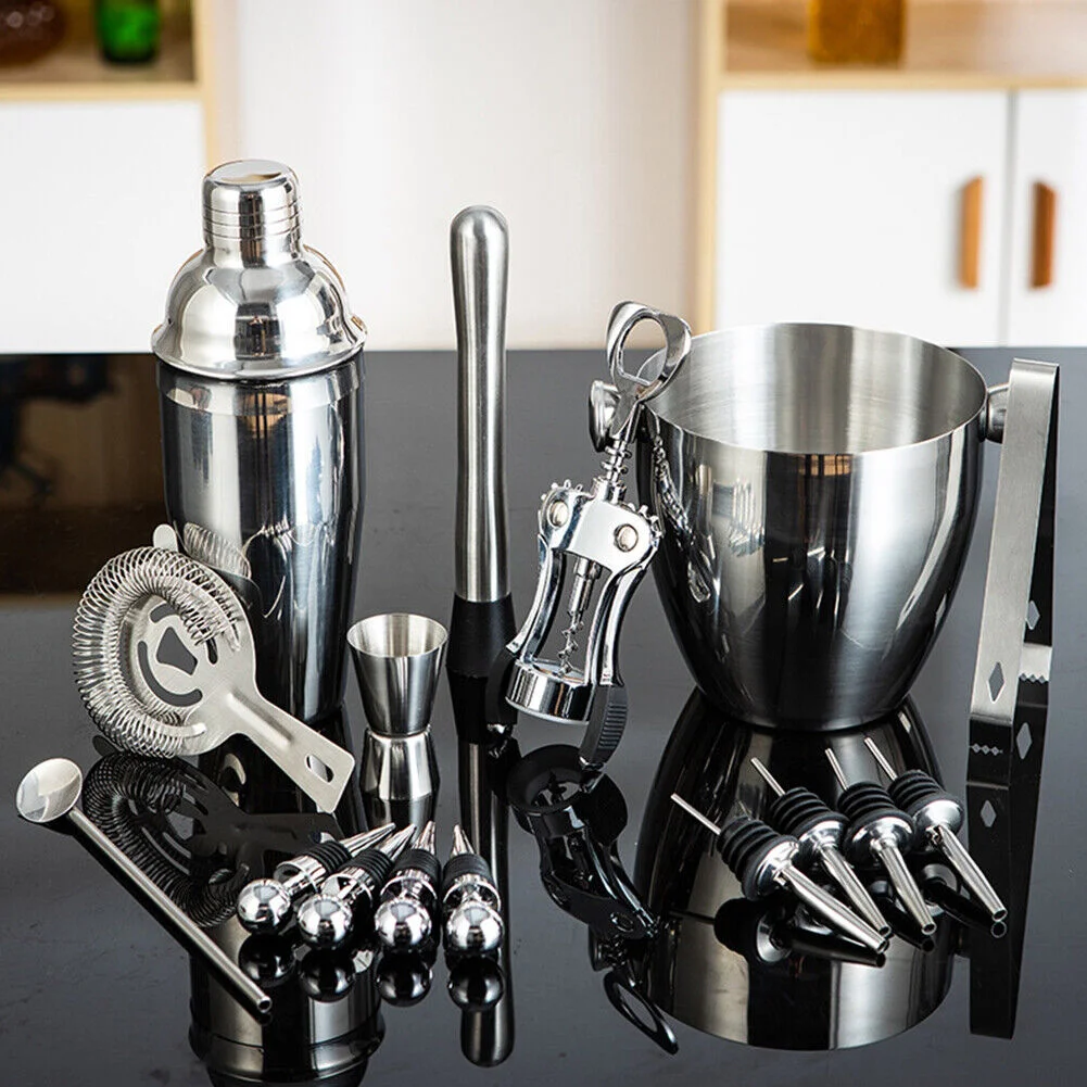 OUYADA Factory 1.5L Travel Picnic Stainless Steel Ice Bucket Strainer Set Bar Tool Accessories Wine Bottle for Beer