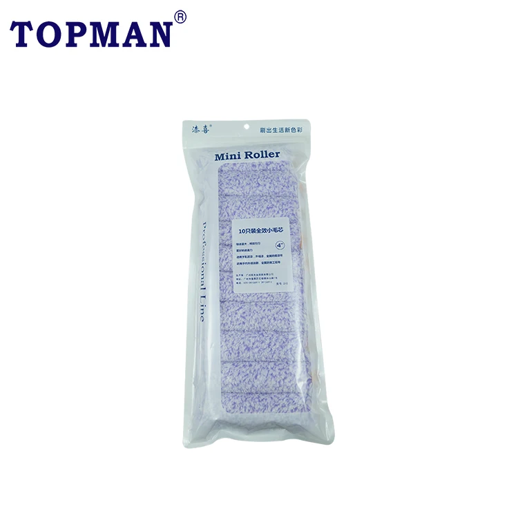 4 Inch premium microfiber lint free mini paint roller refill use all paint and finish