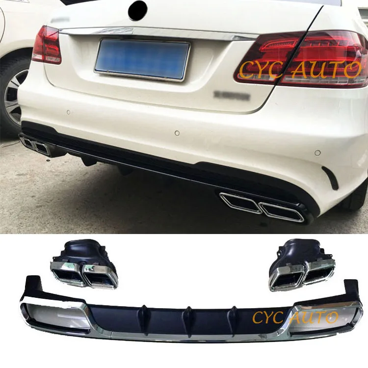AMG style car parts rear bumper diffuser for Mercedes Benz E CLASS W212 sport back 2013 2014 2015 E300 E350