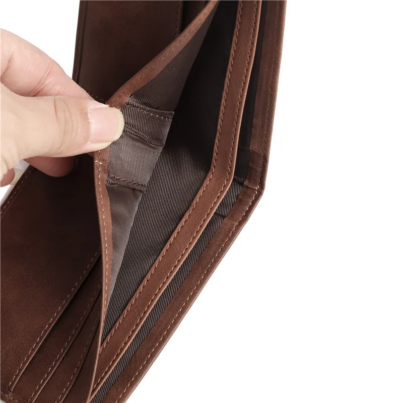 Fashion Design Laser Engraving PU Wallet Wholesale High Quality Retro To My Son Leather Wallet Men Custom Luxury Wallets For Men