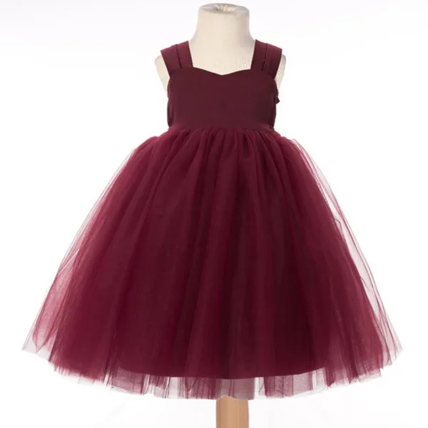 Satin Tulle Flower Girl Dress Tutu Birthday Dresses Baby Frock Design