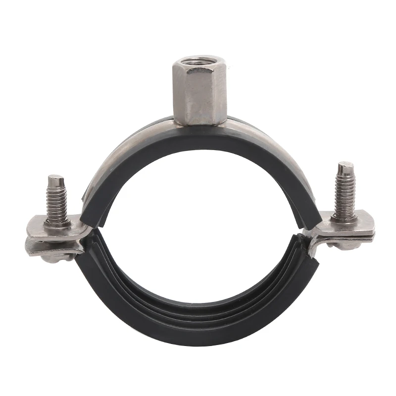 Сверхпрочный зажим для трубы из никеля с покрытием 2 дюйма с резиновым зажимом M8/M10