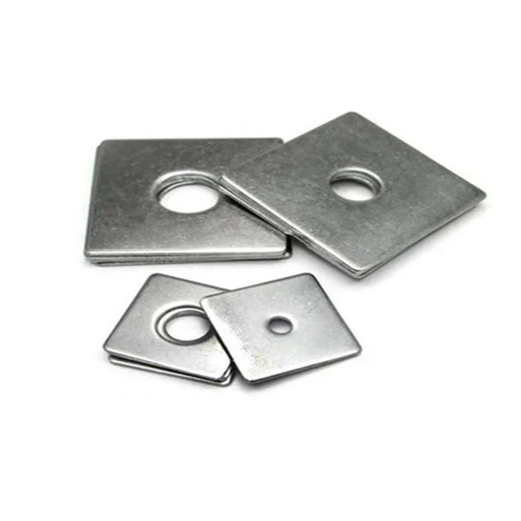 Factory Direct M8 M10 M12 DIN436 Hot Dip Galvanized Steel for Zinc Plain Finish Square Washer