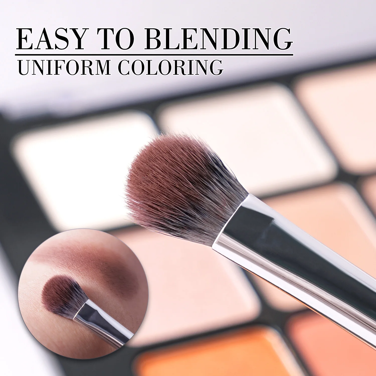 BEILI luxury cosmetic brushes grey wood handle best Synthetic hair blending brush  make up foundation brushes set custom logo