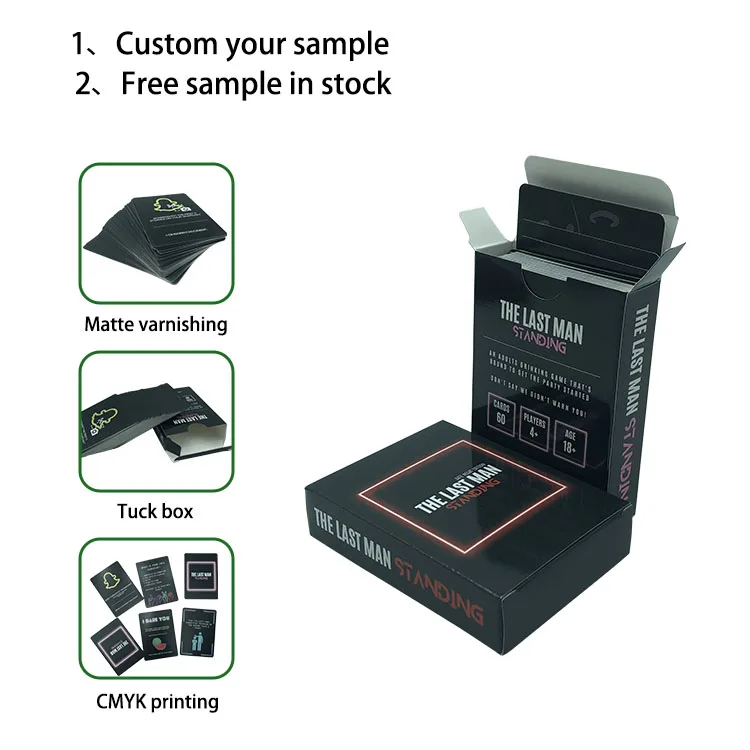 Free Sample Custom High Quality Rules Drinking Card Game For Adult Application Family Gatherings And Gatherings With Friends