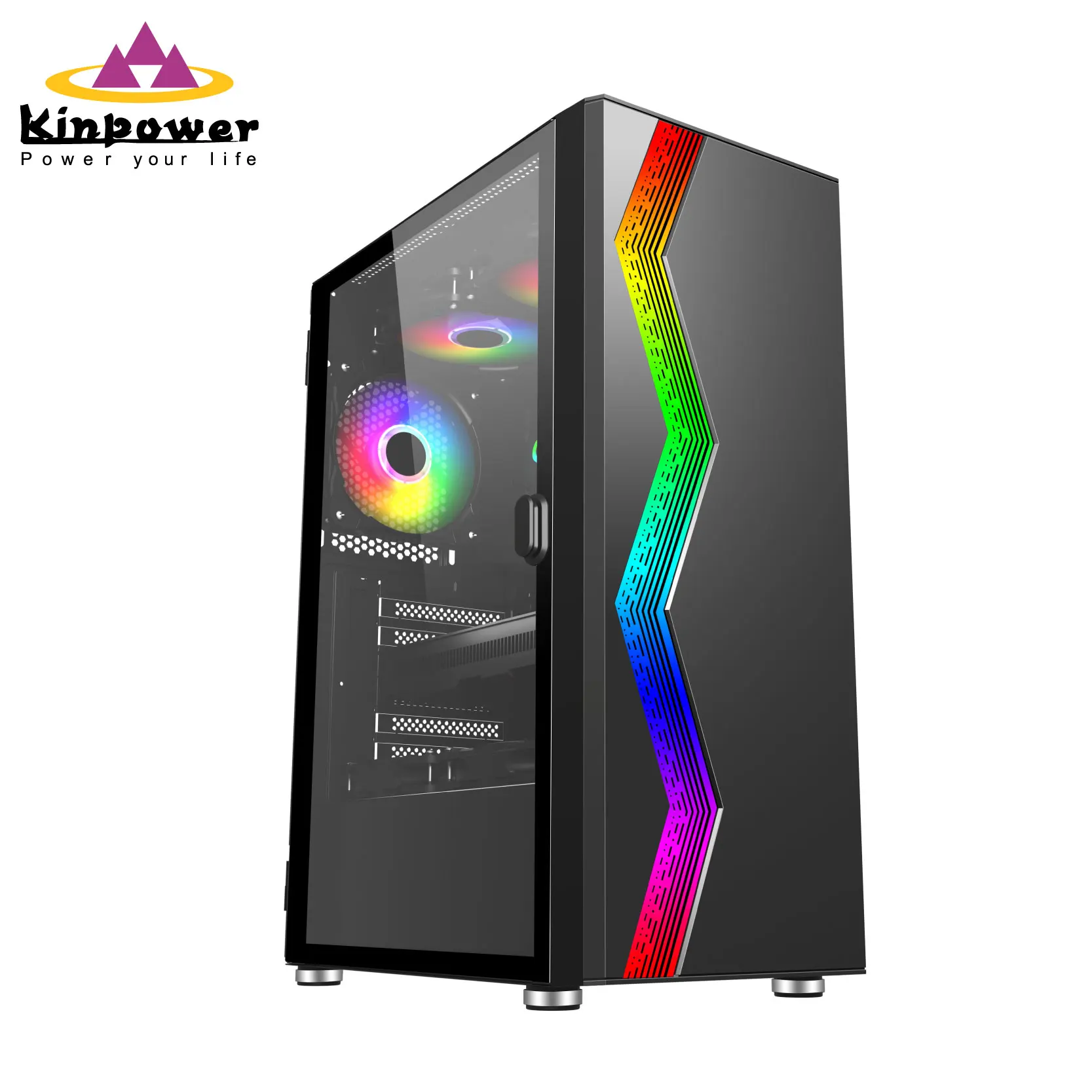 OEM/ODM desktop computer case custom logo cool rbg fan wholesale gaming pc case