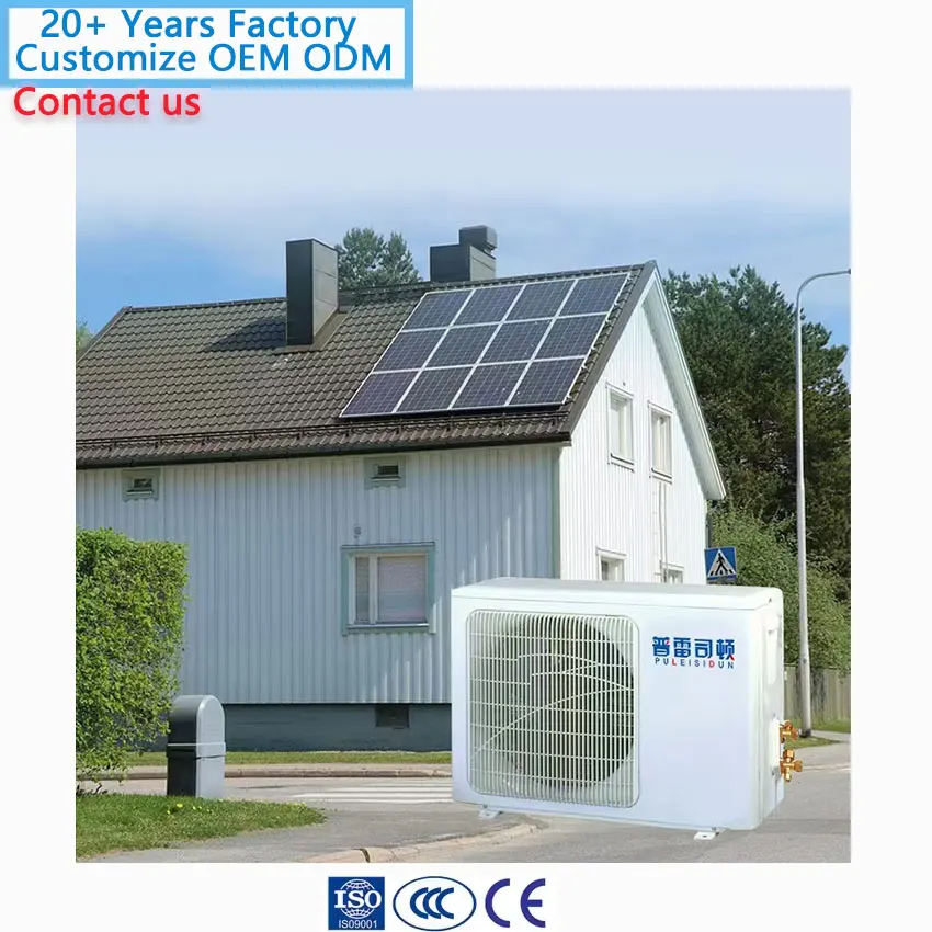 Off Grid PV ODM OEM Supplier System Hybrid Power Supply 9000 12000 24000BTU AC DC 48V  R32 Split 18000btu Solar Air Conditioner
