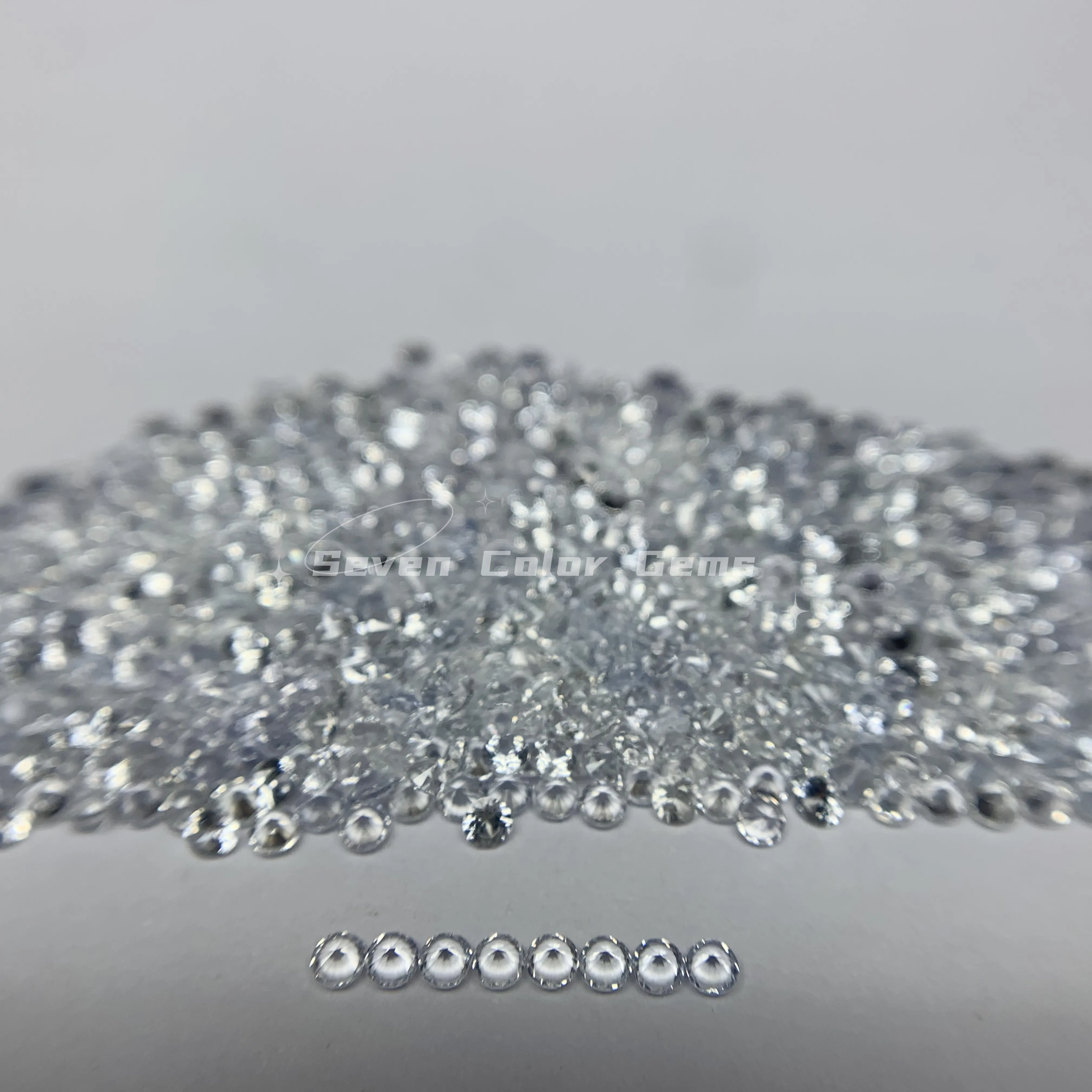 1mm Natural white sapphire gemstone facetted white sapphire stone top quality natural loose gemstones rough real gems