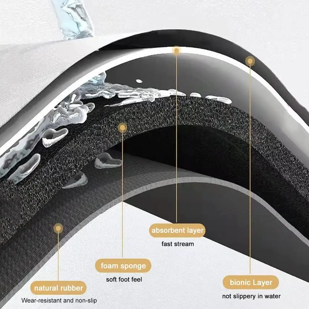 wholesale quick-drying custom logo foldable fast dry foot floor marble diatom water absorbent bath room mat rug for bathroom