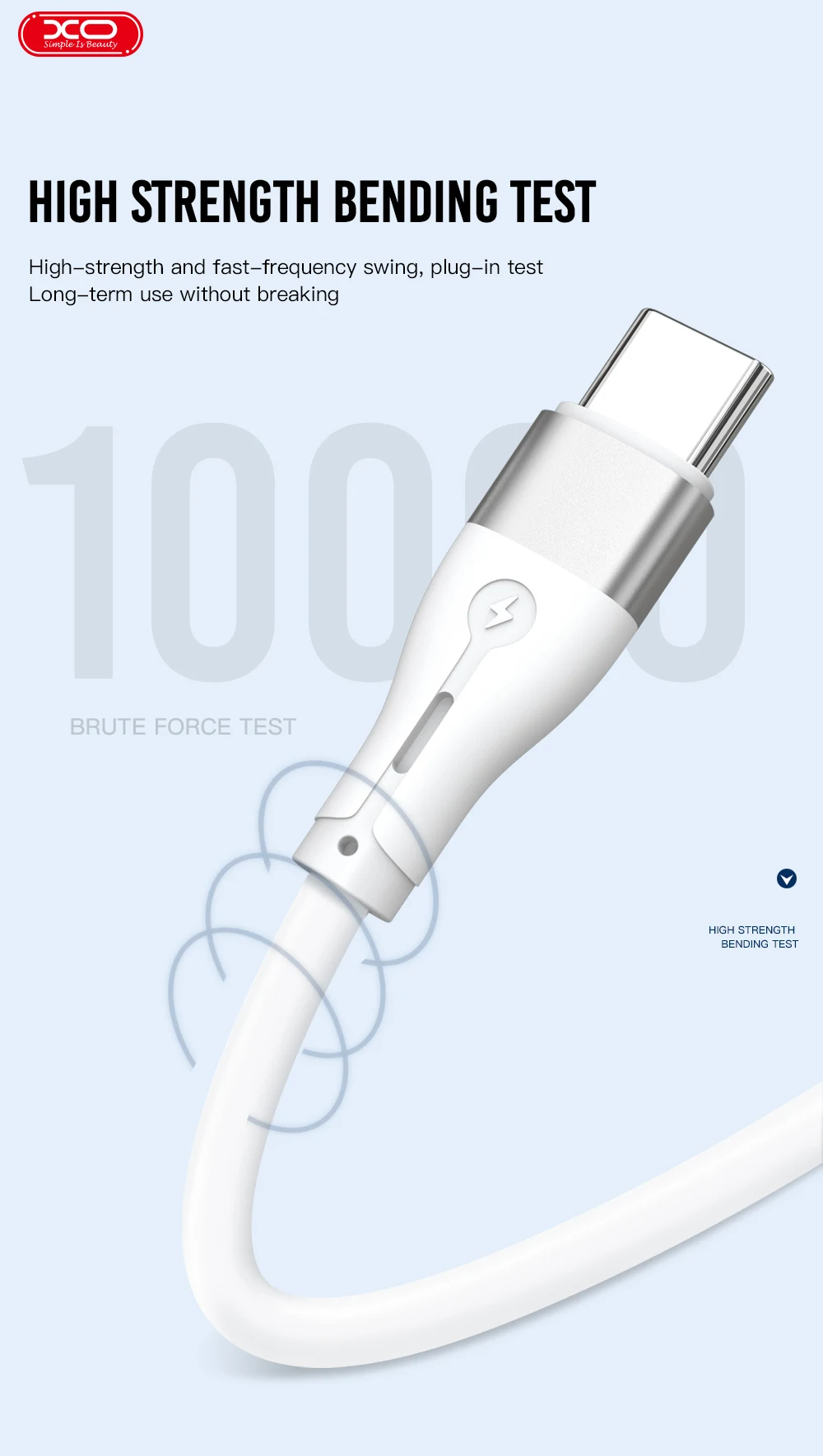 XO NB179  OEM Customized  2.4A USB Cable  Micro  Date Cable 1M 2M  USB Charging Cable for iPhone 12/13 Black White