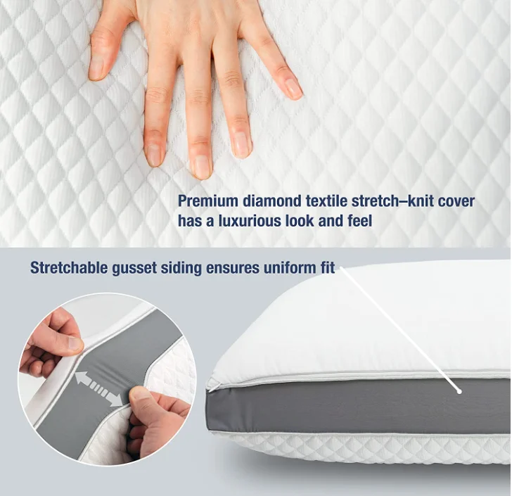 Gel Memory Foam Cooling Pillows Stomach Side Sleepers Orthopedic For Relaxed Sleeping Soft Pillows//