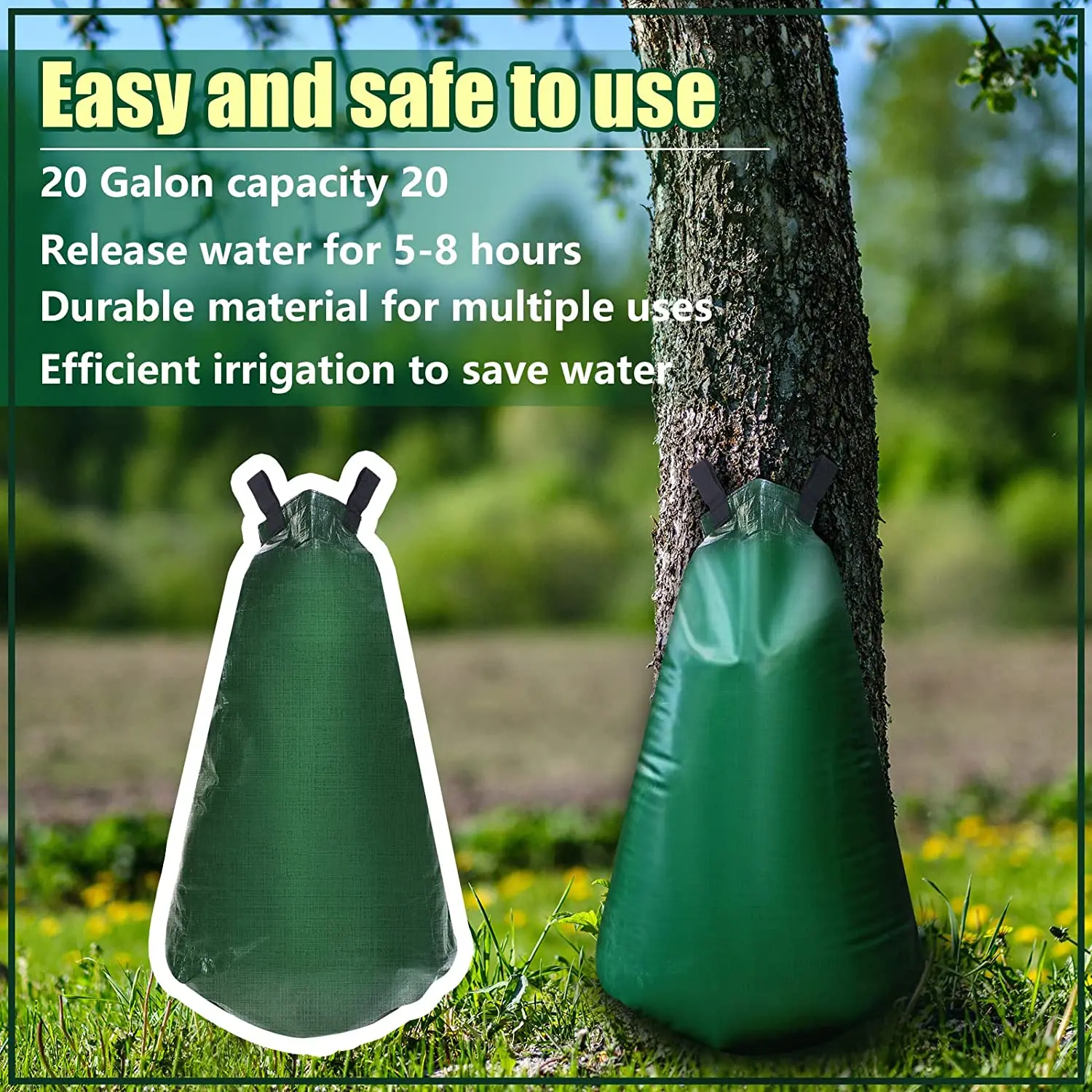 Slow Release 75L Tree Watering Irrigation Bag UV Proof PVC Plant Watering Bag