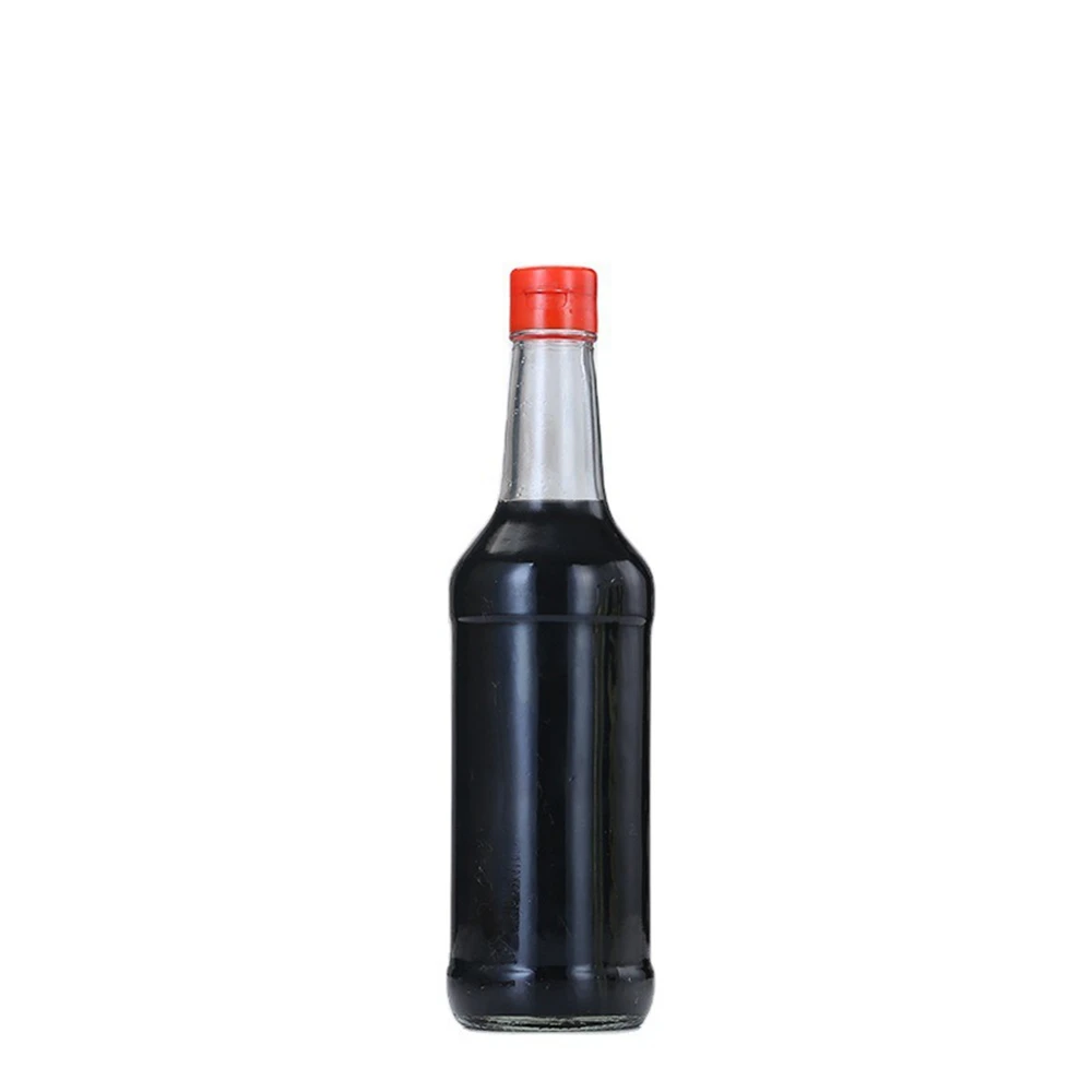 250ml 400ml 500ml round soy sauce glass bottle with flip lid