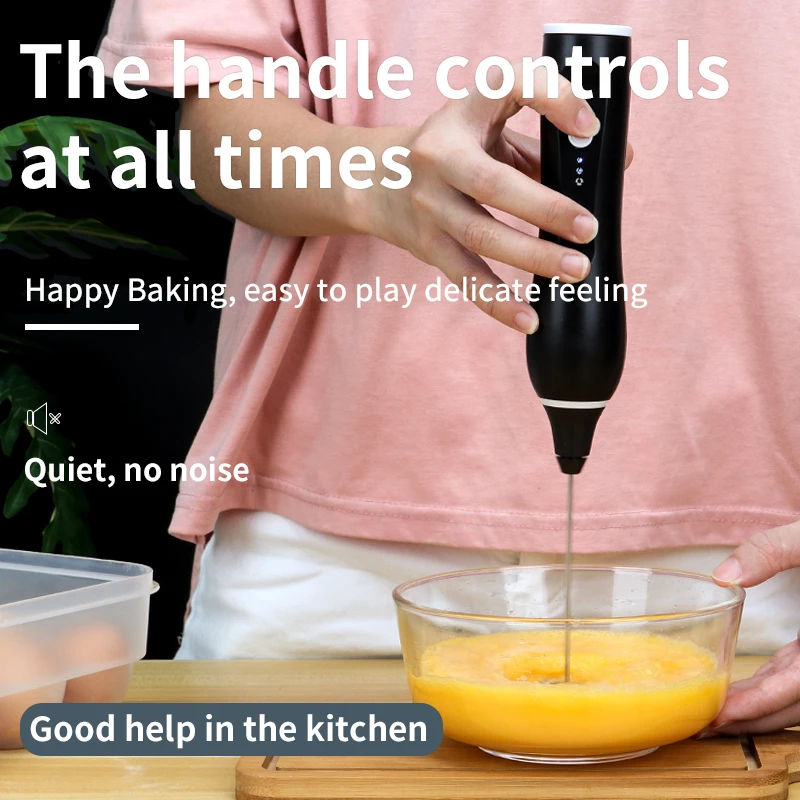 USB Rechargeable Automatic 2 Replaced Mix Head Egg Beater