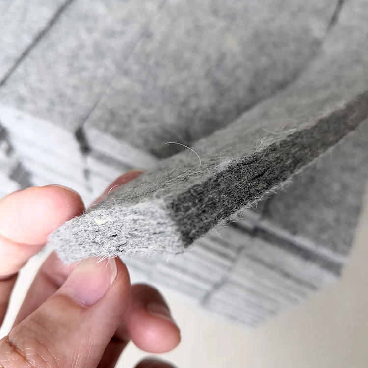 
High temperature squeegee felt buffer seal strips 