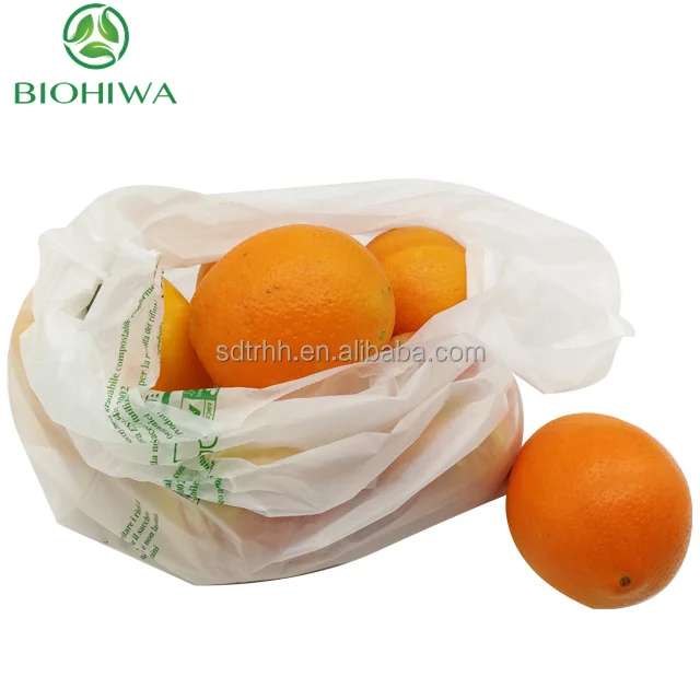 Leading Professional Biodegradable Vegetable Bag Fruit Bag HDPE Universal Printing Compostable Produce Bag on roll