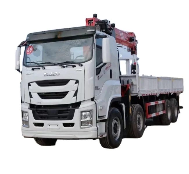 High-end Isuzu 8*4 truck-mounted telescopic crane Truck for lifting 20 tons of cargo