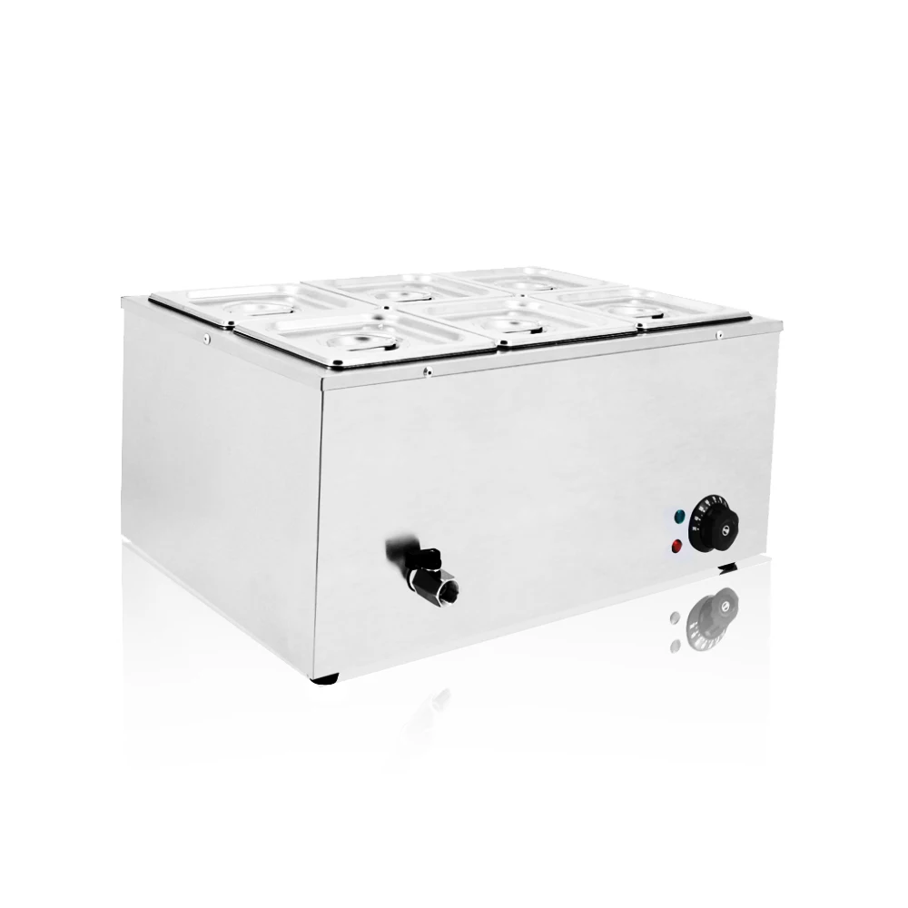 Restaurant kitchen equipment electric food warmer for induction bain marie restaurants 6-Pan electric bain-marie