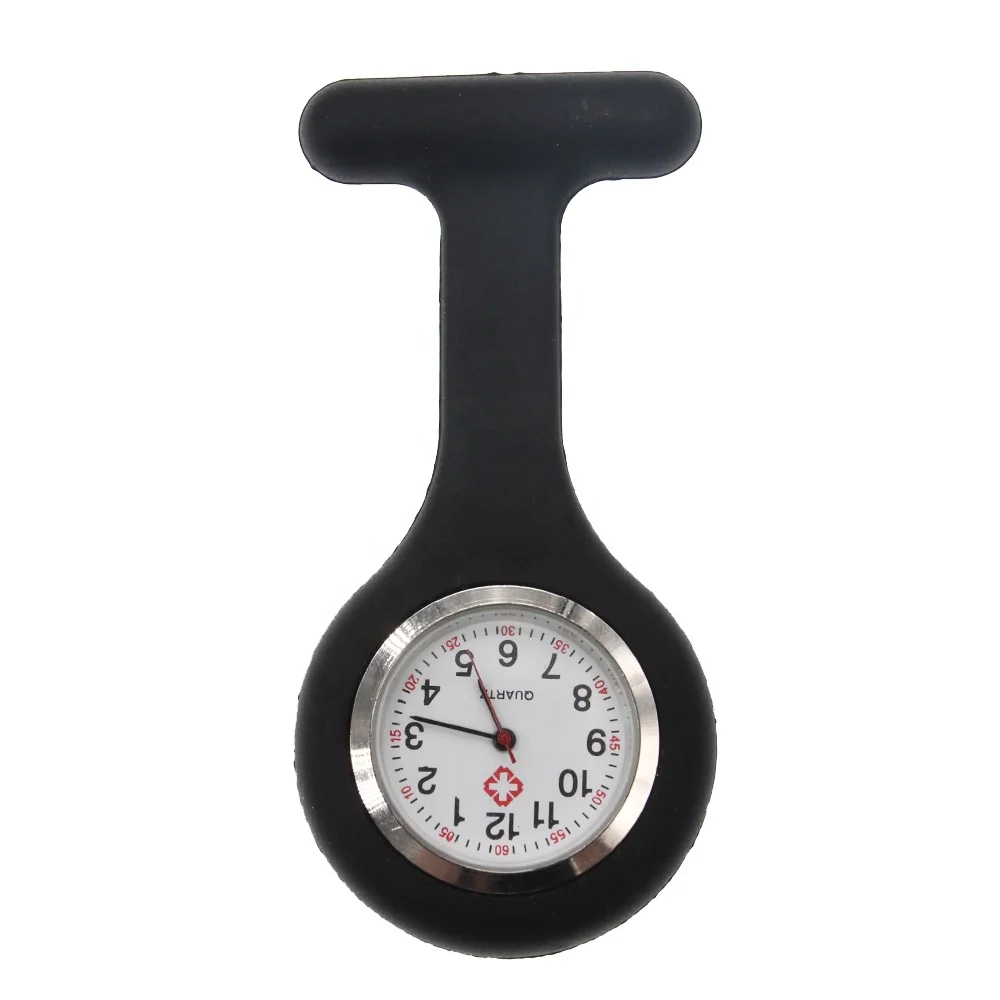 Mix Color Portable Silicone Nurse Watch With Safety Brooch For Nurse Accessories