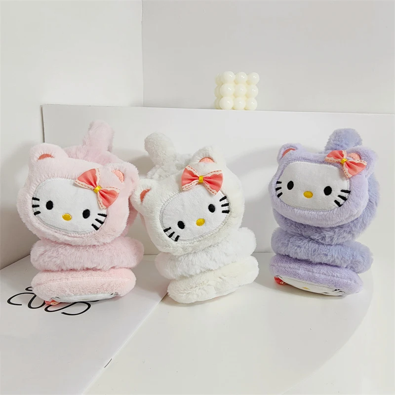 Wholesale cute animal kids cold winter ear muffs headphone fluffy furry plush baby earmuffs for kids