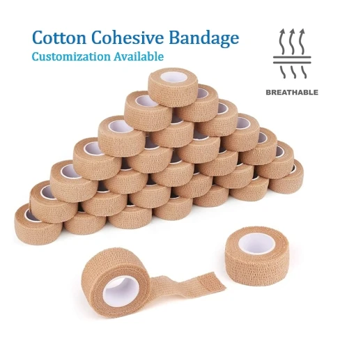 Custom Weightlifting Ball Sports Protection Crepe Cotton Self-Adhesive  Sport Strapping Cohesive Bandage