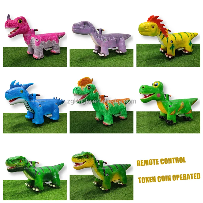 Mechanical Realistic Motorized Electric Amusement Animated Dinosaur Ride Machine for Kids Amusement Park with Timer