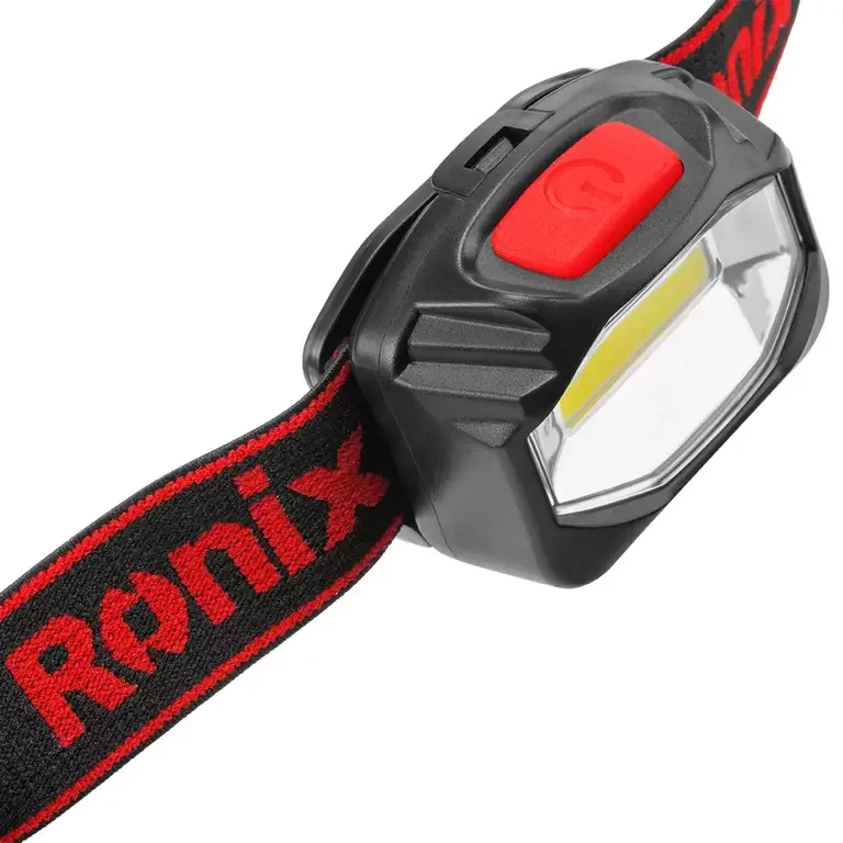 Ronix 100lm Camping Flashlight Outdoor Light LED Headlamp Rechargeable Cob LED Head Lamp for Camping Fishing Hiking 30 12 Red 3w