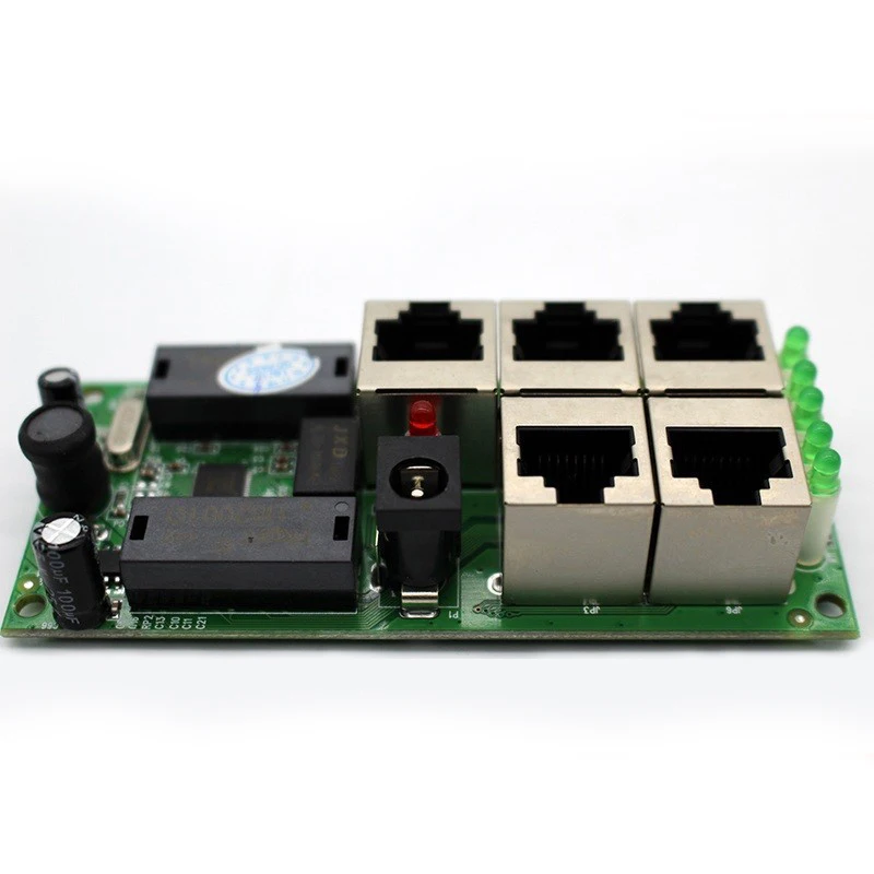 5 Port Switch Module 100mbps 12v/24v switch ethernet customizable network smart switch module/PCB