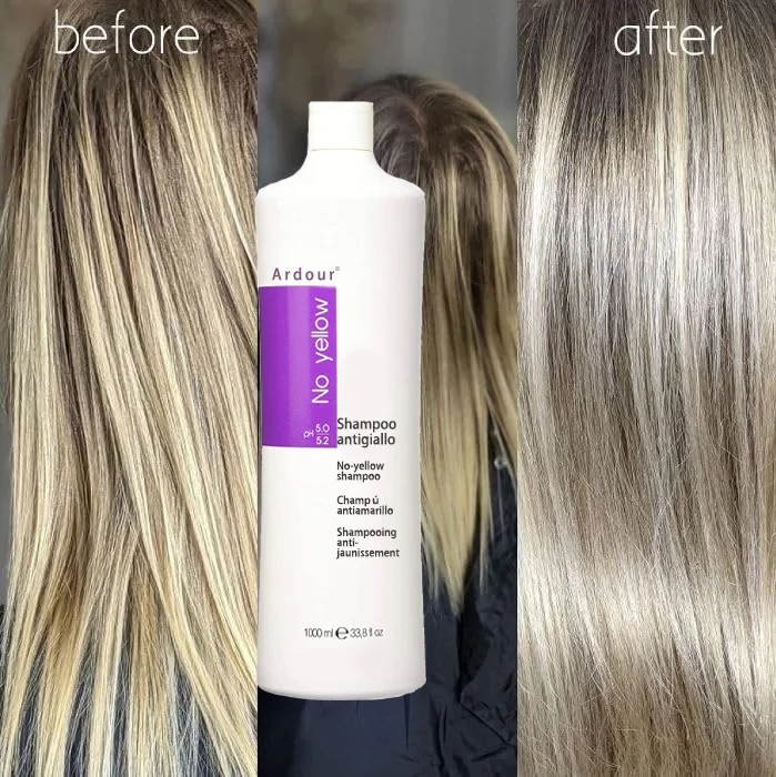 Silver Purple Shampoo Neutralizes Yellow Tones Color Depositing Toning For Color Treated Blonde Grey and Platinum Hair Vegan