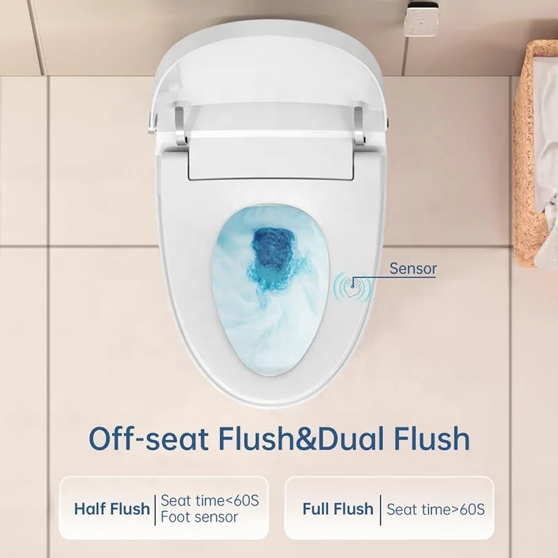 Hot Sale Automatic Sanitary Ware Items Ceramic Bowl Black Bathroom Wc Intelligent Smart Bidet Toilet