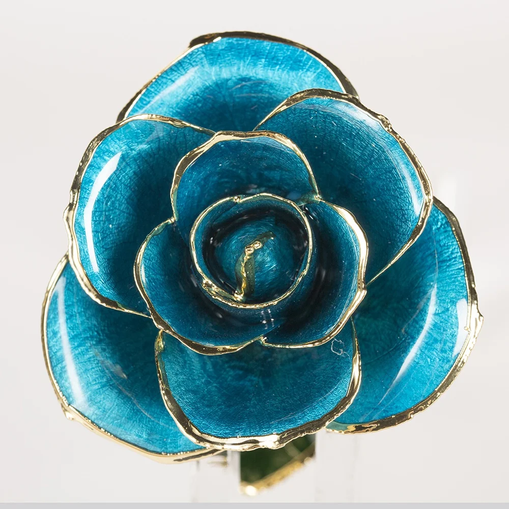 24K Gold Plated Real Preserved Fresh Eternal Rose Flower real preserved rose  handmade preserved rose Preserved Flower Gift