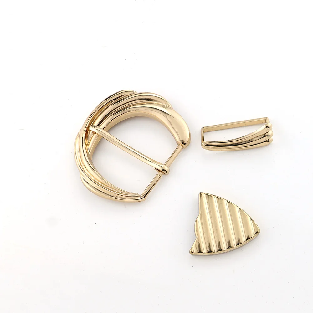 Factory Wholesale Antique Western 3 Piece Belt Buckle Set