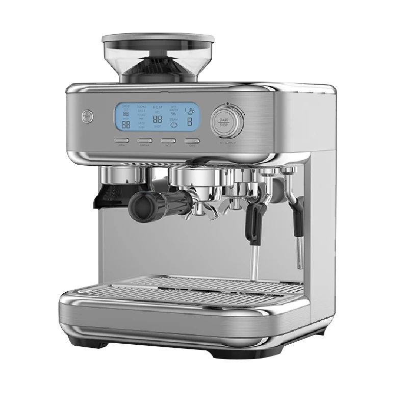 LED display 15 bar pressure 58mm funnel commercial bean to cup coffee machine italian automatic coffee makers