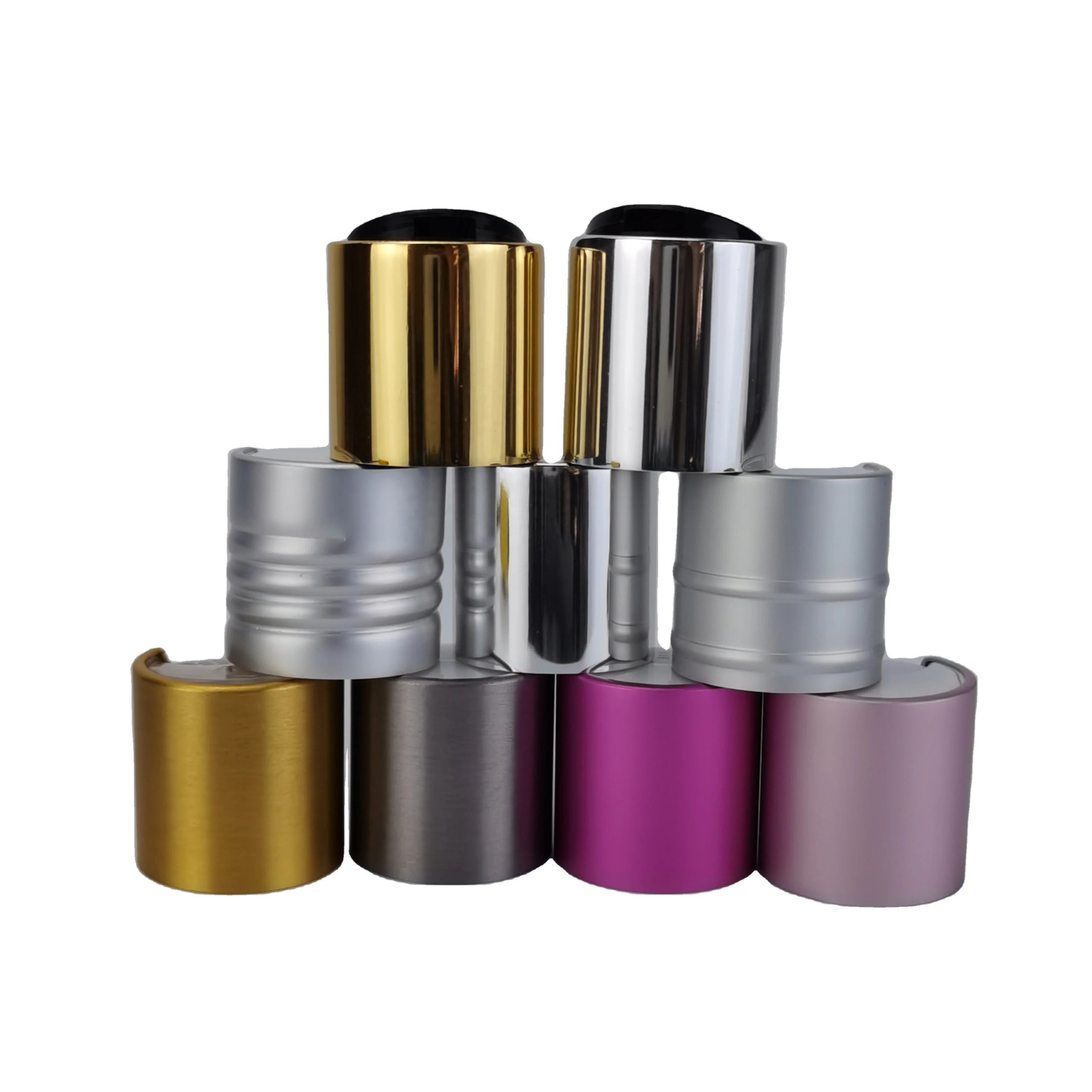 20/410 24/410 28/410 White Silver Aluminium Plastic PP Screw Cap Press Disc Top Cap for Bottle Liquid