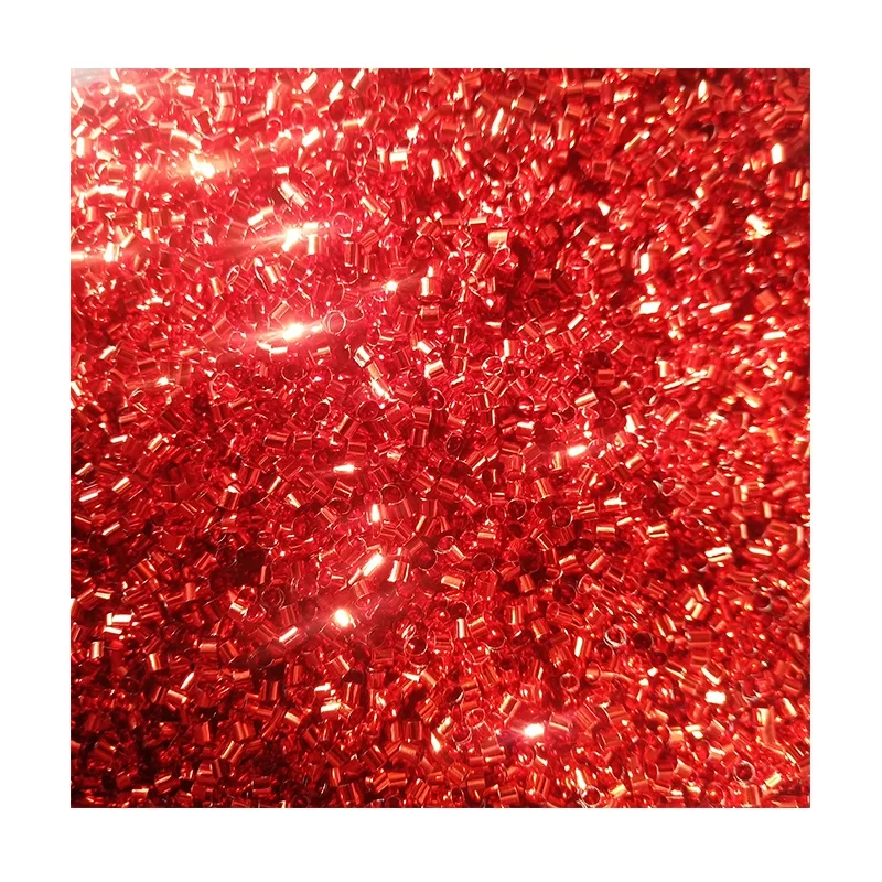 HUIHONG 500 г рождественские красные блестящие мягкие полипропиленовые трубочки бусины Bingsu для слайма и поделок