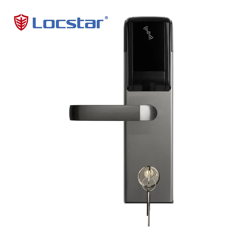 Locstar Hot Lock Aluminium Doors Card Key Reader  Electronic Door Handle Magnetic Bolt Sliding Doors Locks