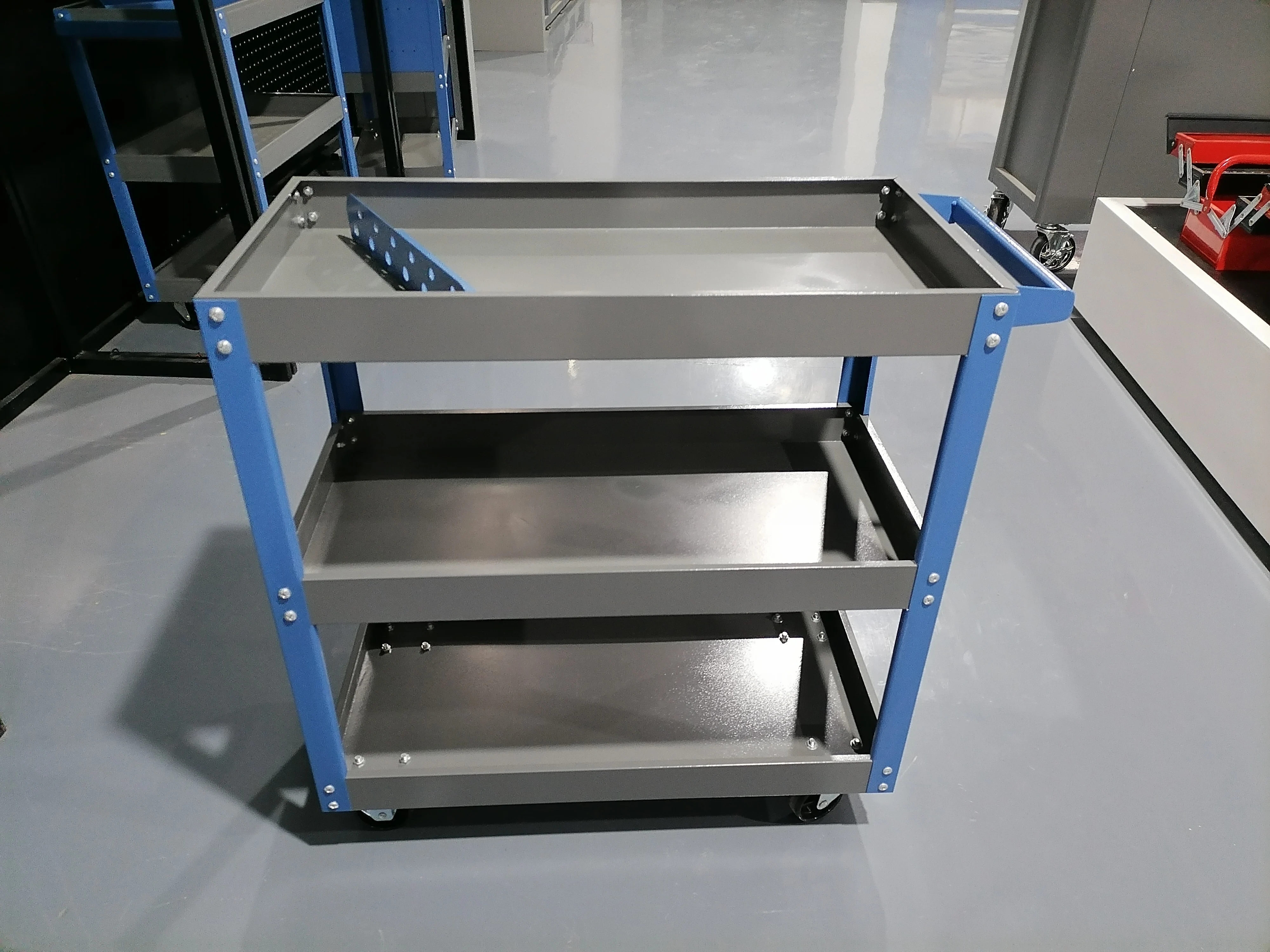 3 Tray Tool Trolley Chest Auto Repair Toolbox Steel Storage Tools Cart For Organizer Cabinet