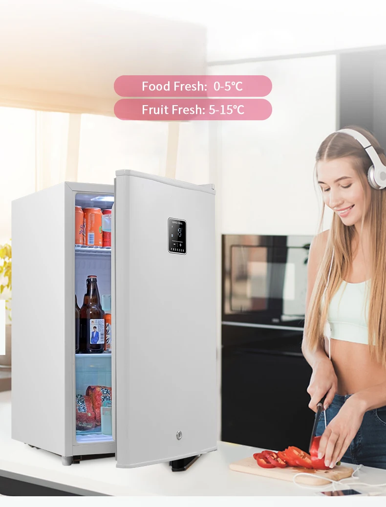 Mini Fridge Portable Compact Refrigerator Electric Cooler and Warmer 46L 6 Can for Car Boat Self-driving Camping Outdoor
